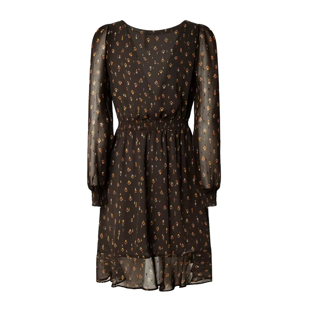 Pepe Jeans Long-sleeved dress with Leticia floral print PL953136 885 bitter