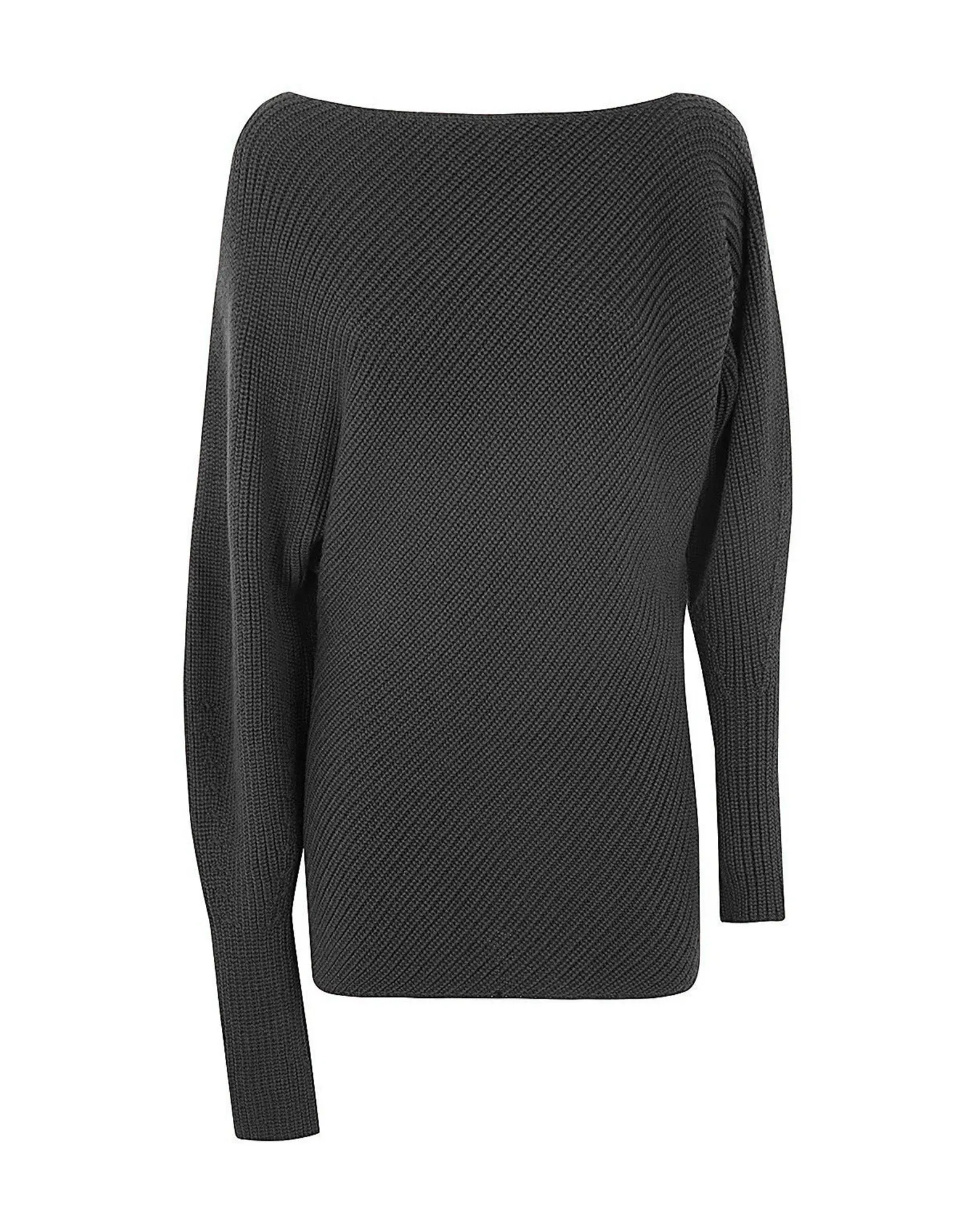 PHILOSOPHY Maglione con Scollo Asimmetrico Nero