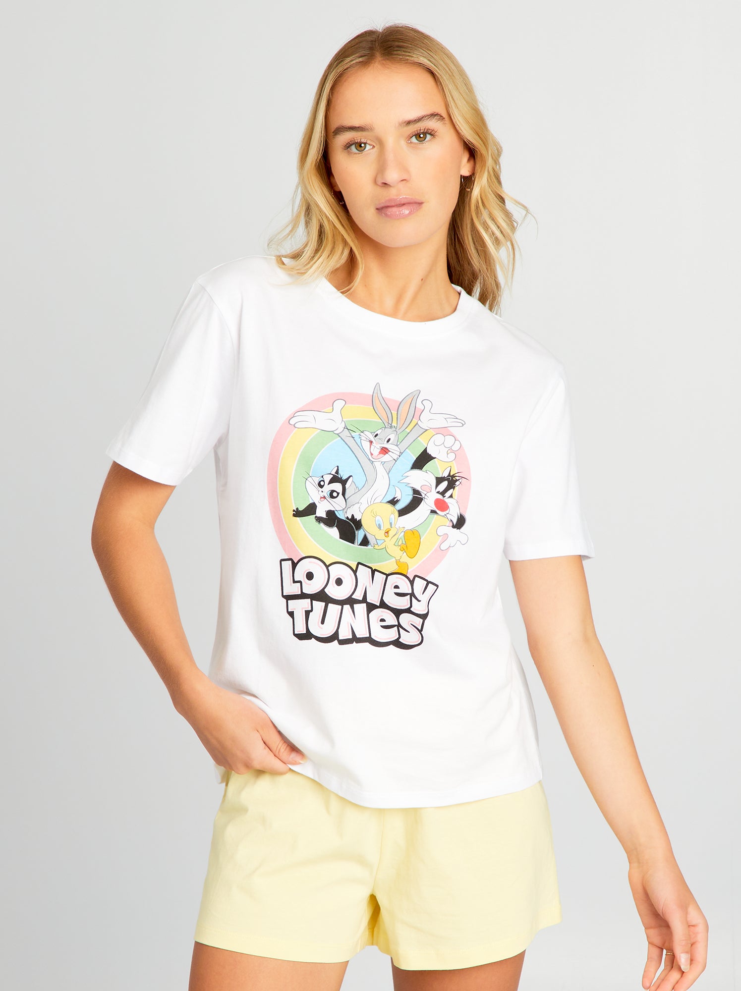 Pigiama corto stampato 'Looney' Tunes' - 2 pezzi - GIALLO