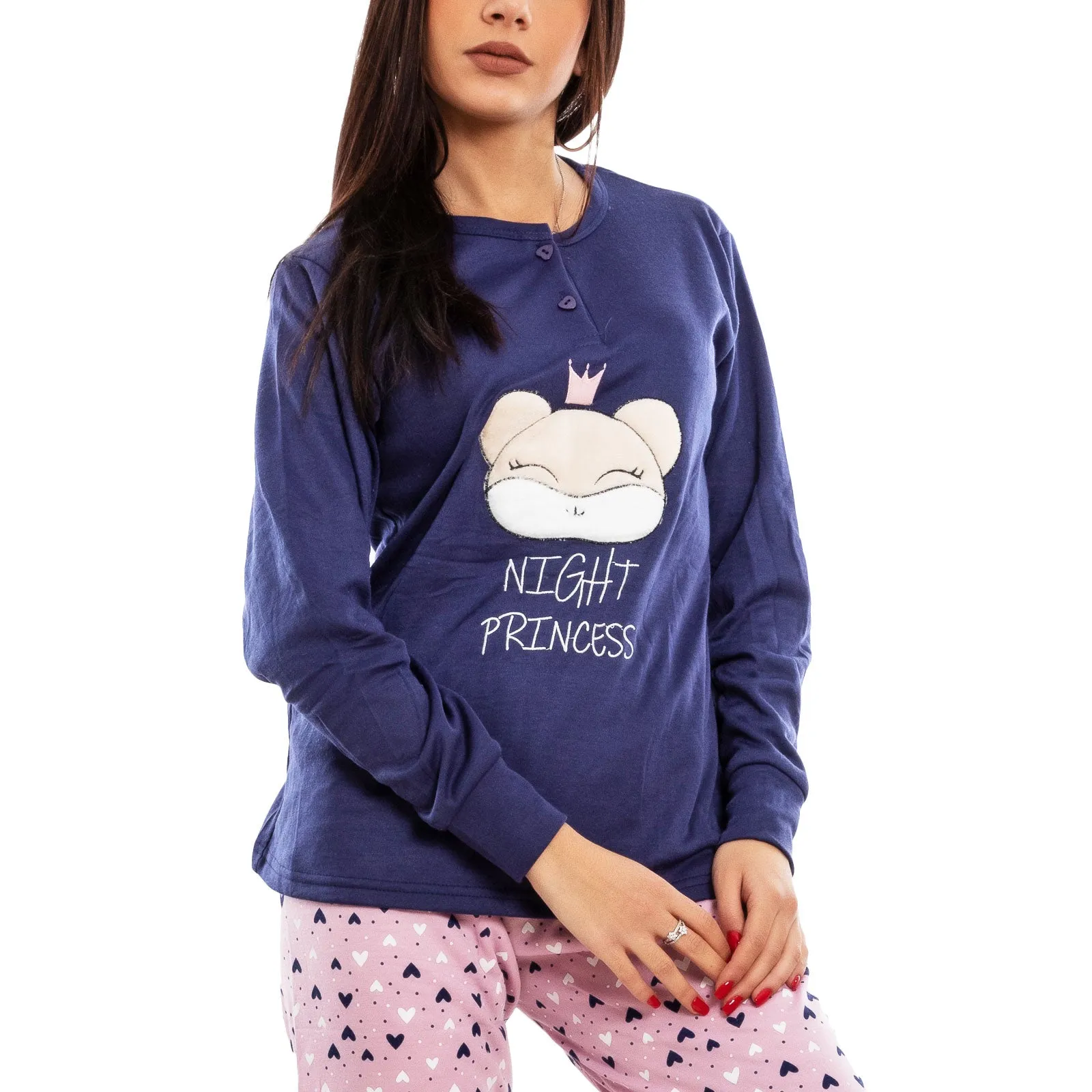 Pigiama Donna Felpatoi Cuori D7786