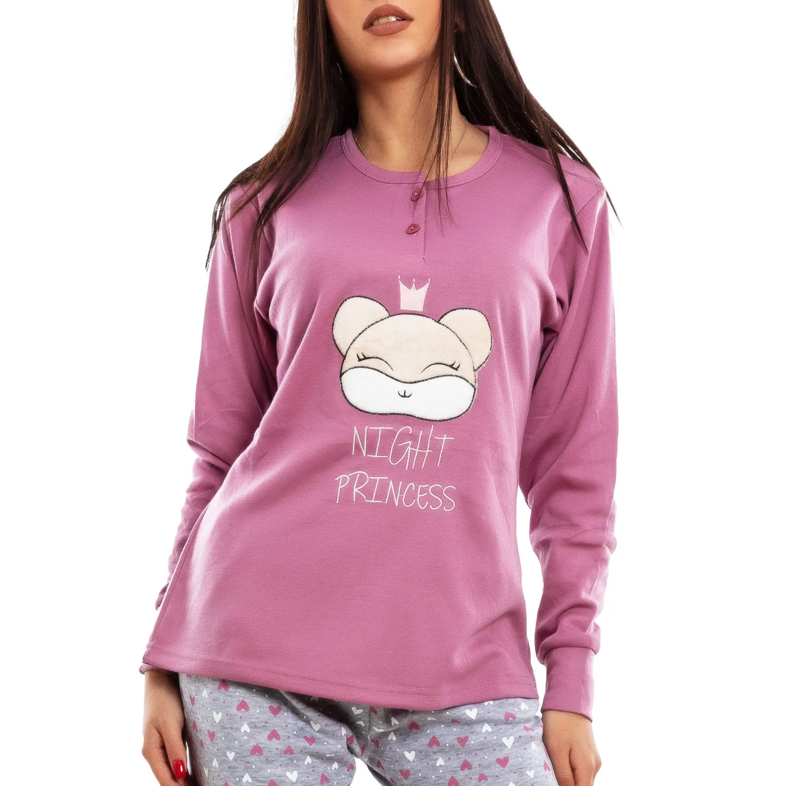 Pigiama Donna Felpatoi Cuori D7786