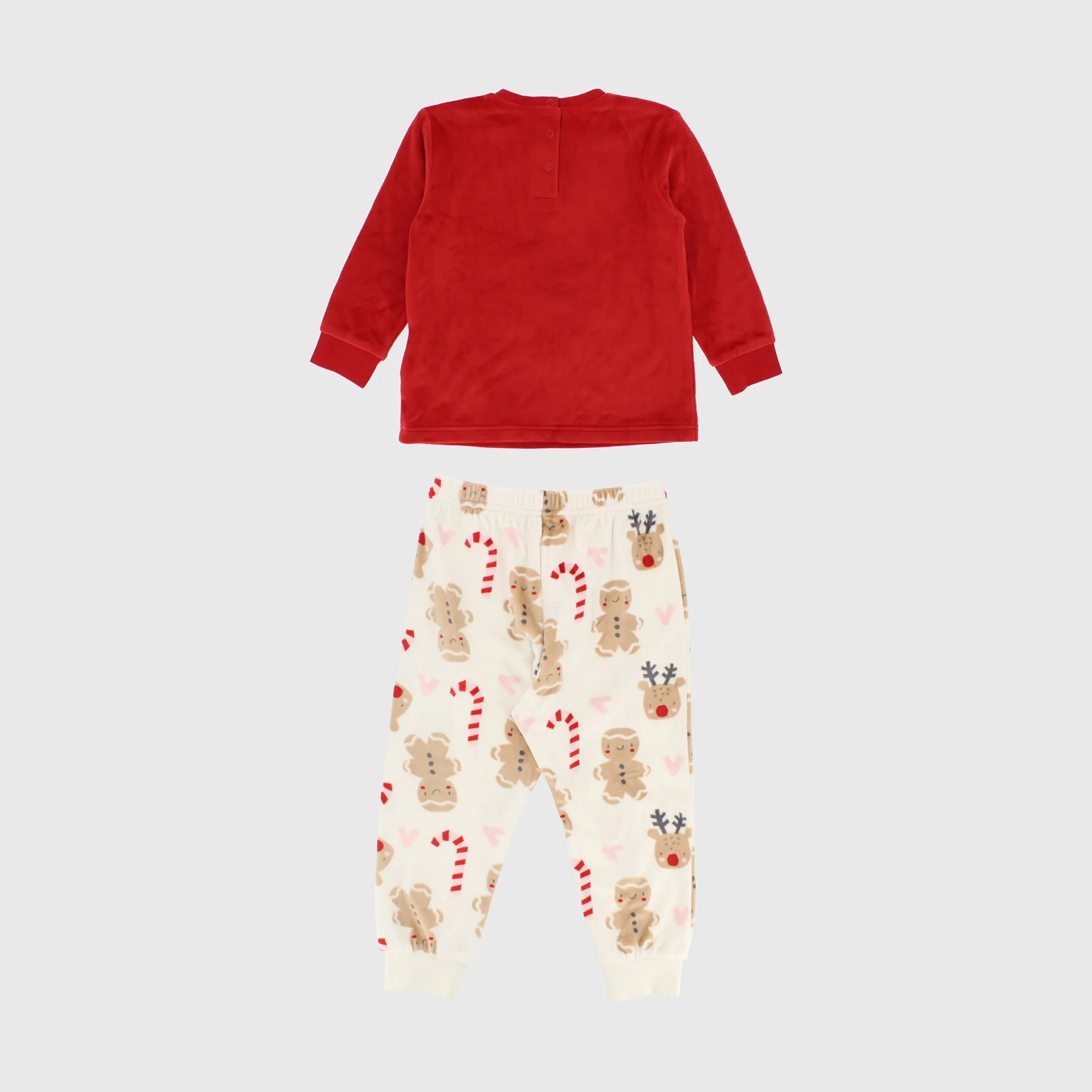 Pigiama in pile da bambina, ROSSO            