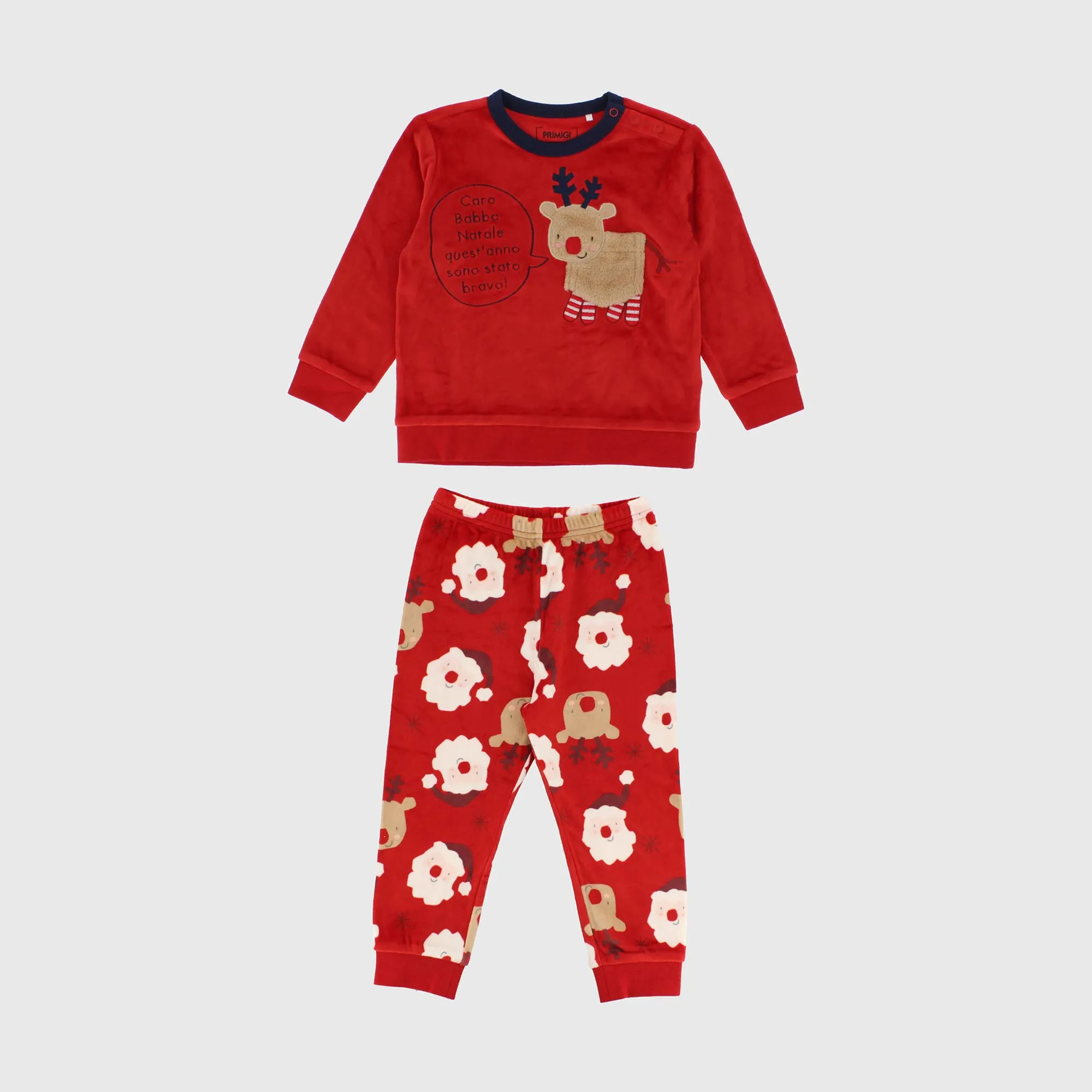 Pigiama in pile da bambino, ROSSO            