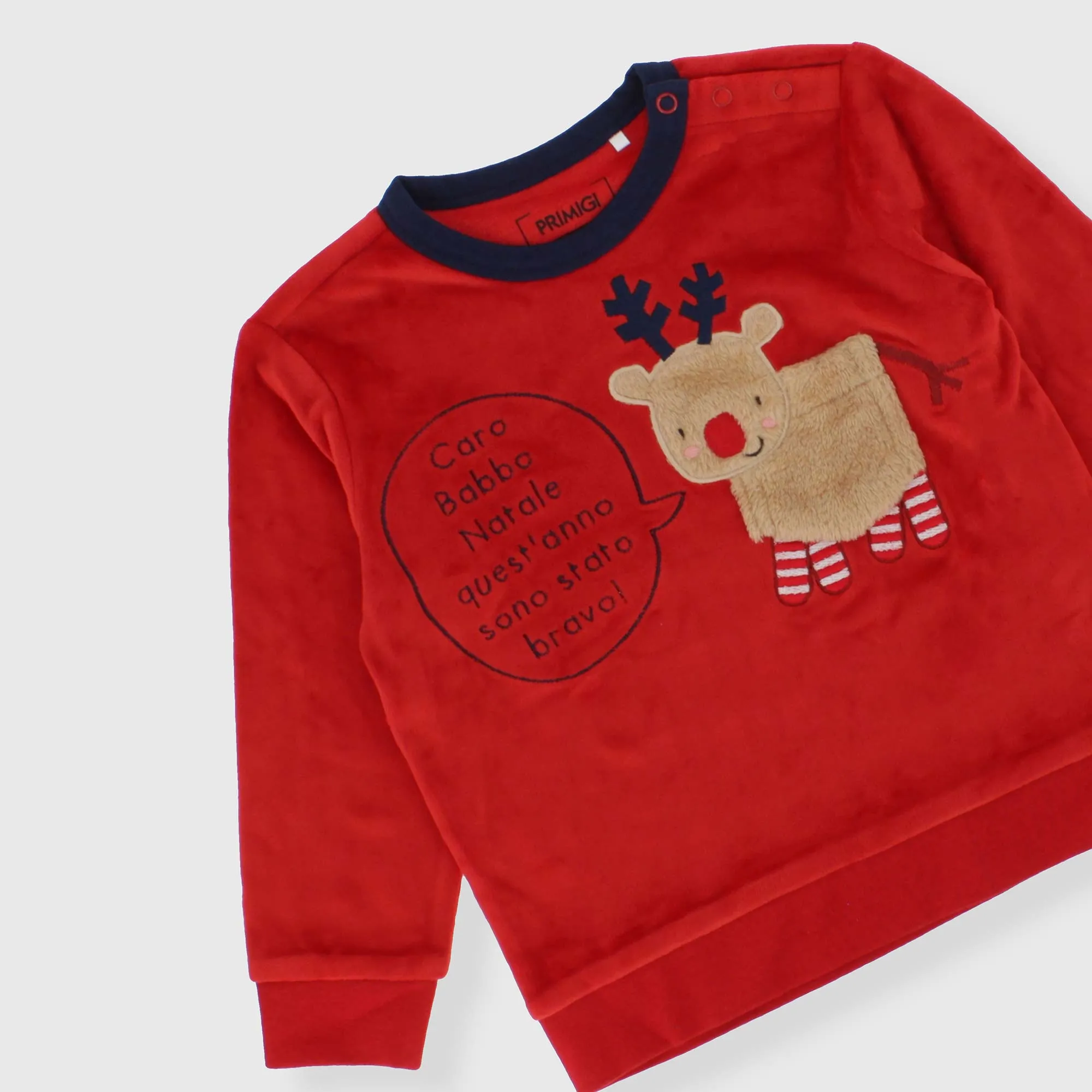 Pigiama in pile da bambino, ROSSO            