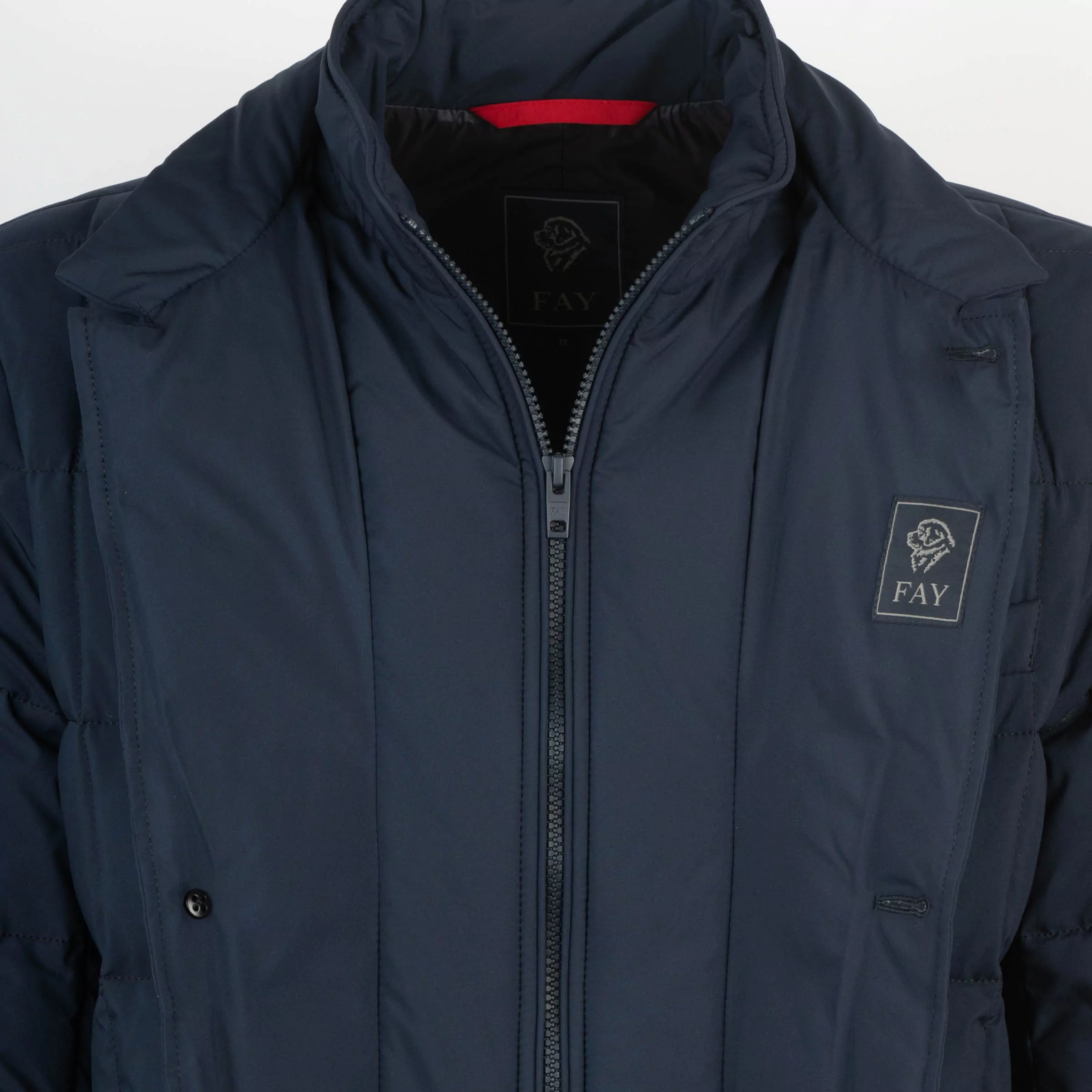 Piumino double front trapuntato