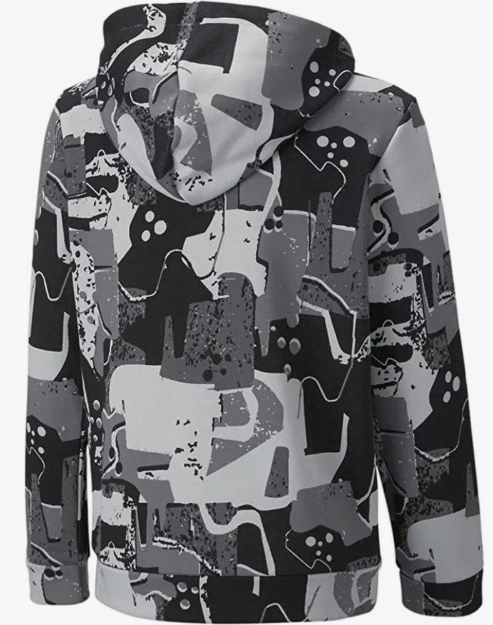 Puma Unisex boys' hoodie ESS+ Street Art AOP Hoodie TR B 673271 01 black