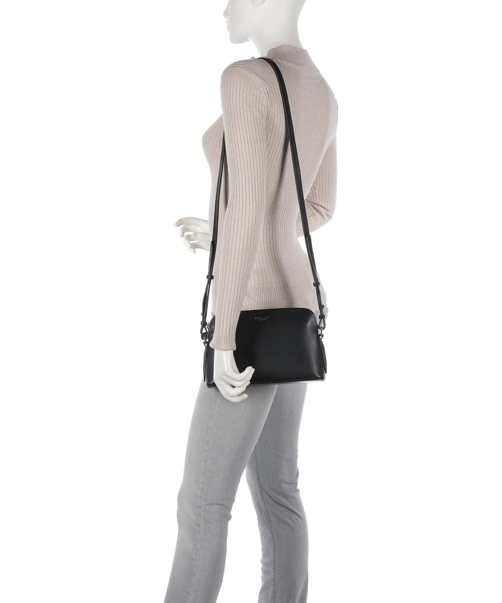  Radley London Liverpool Street Icon Borsa a tracolla pelle a grana fine nero  