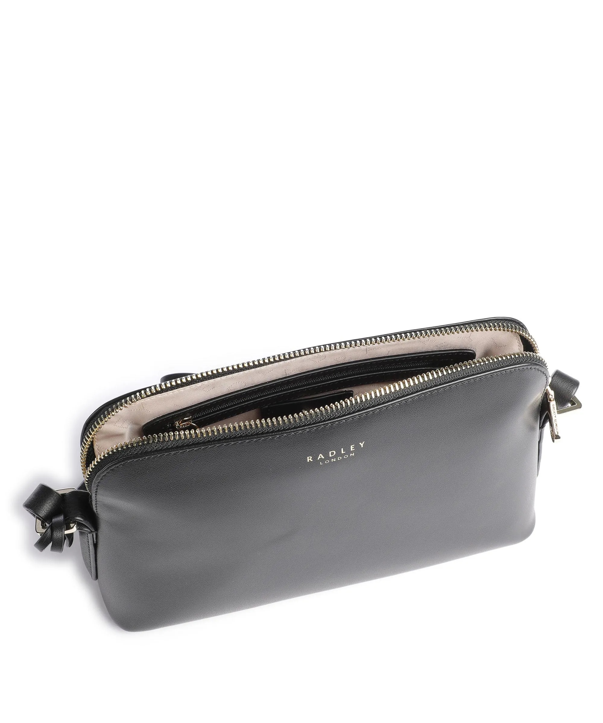  Radley London Liverpool Street Icon Borsa a tracolla pelle a grana fine nero  