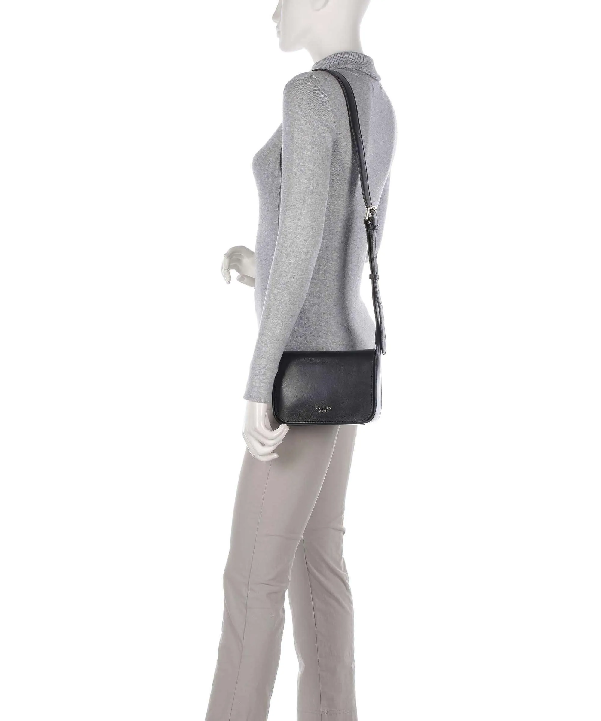  Radley London Westwell Lane Borsa a tracolla pelle di vacchetta finemente grana nero  