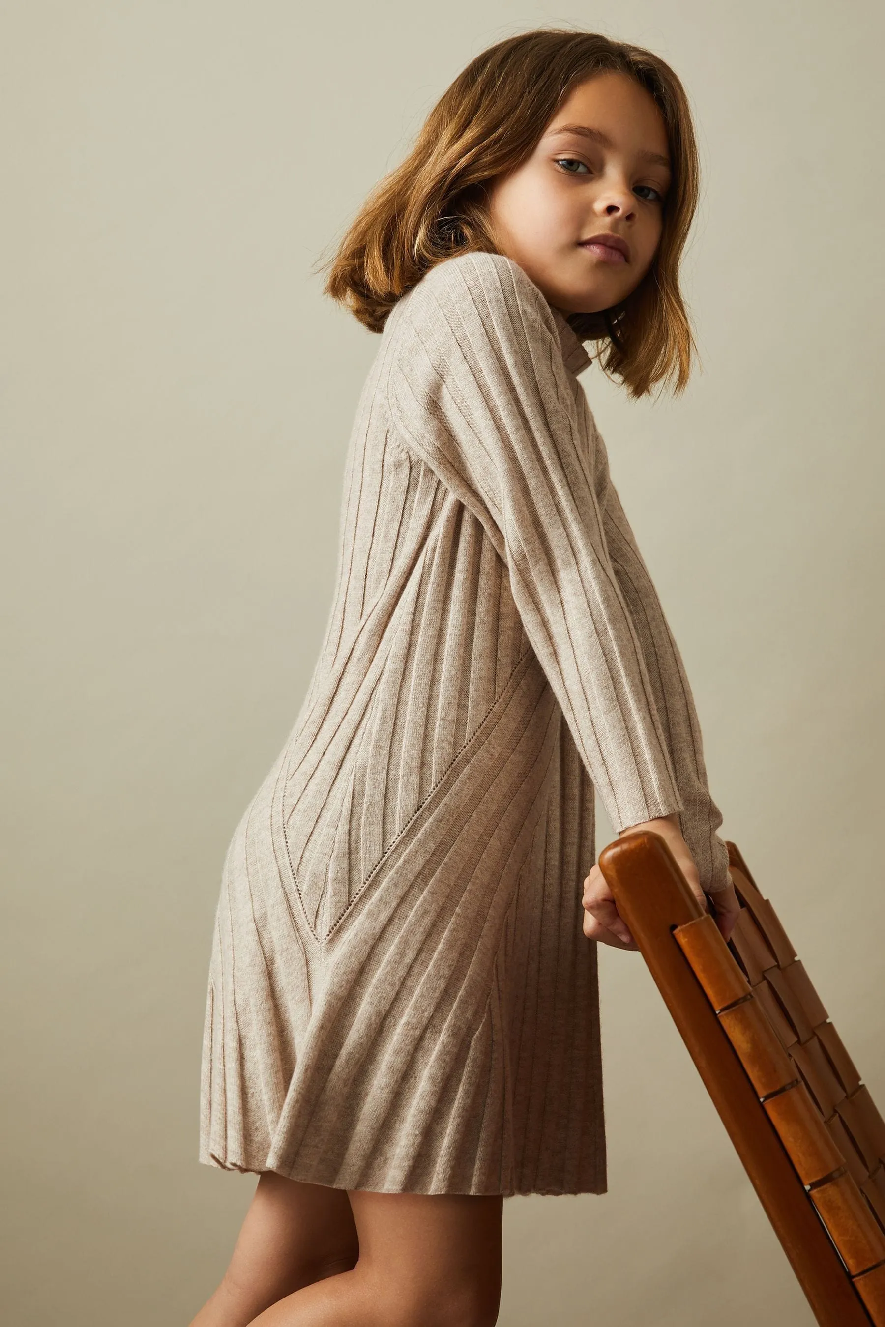 Reiss Cady Knitted Collo alto Vestito    