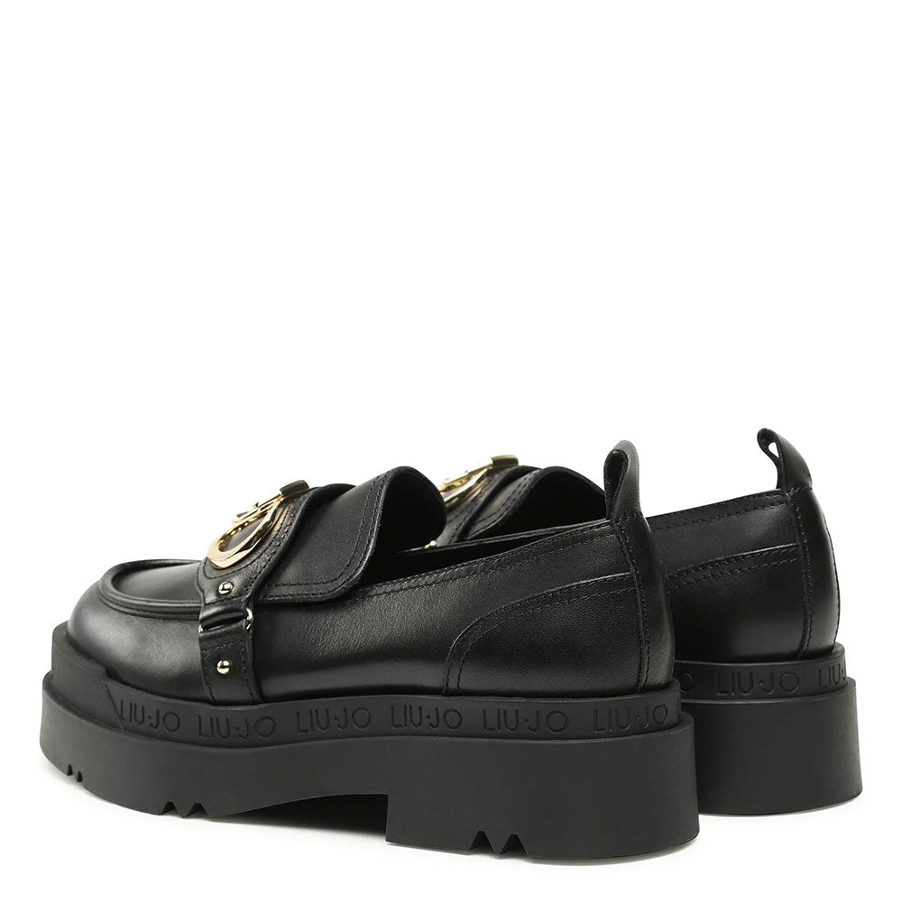 Scarpe Donna LIU JO Love 41 Mocassino Platform in Pelle Nera