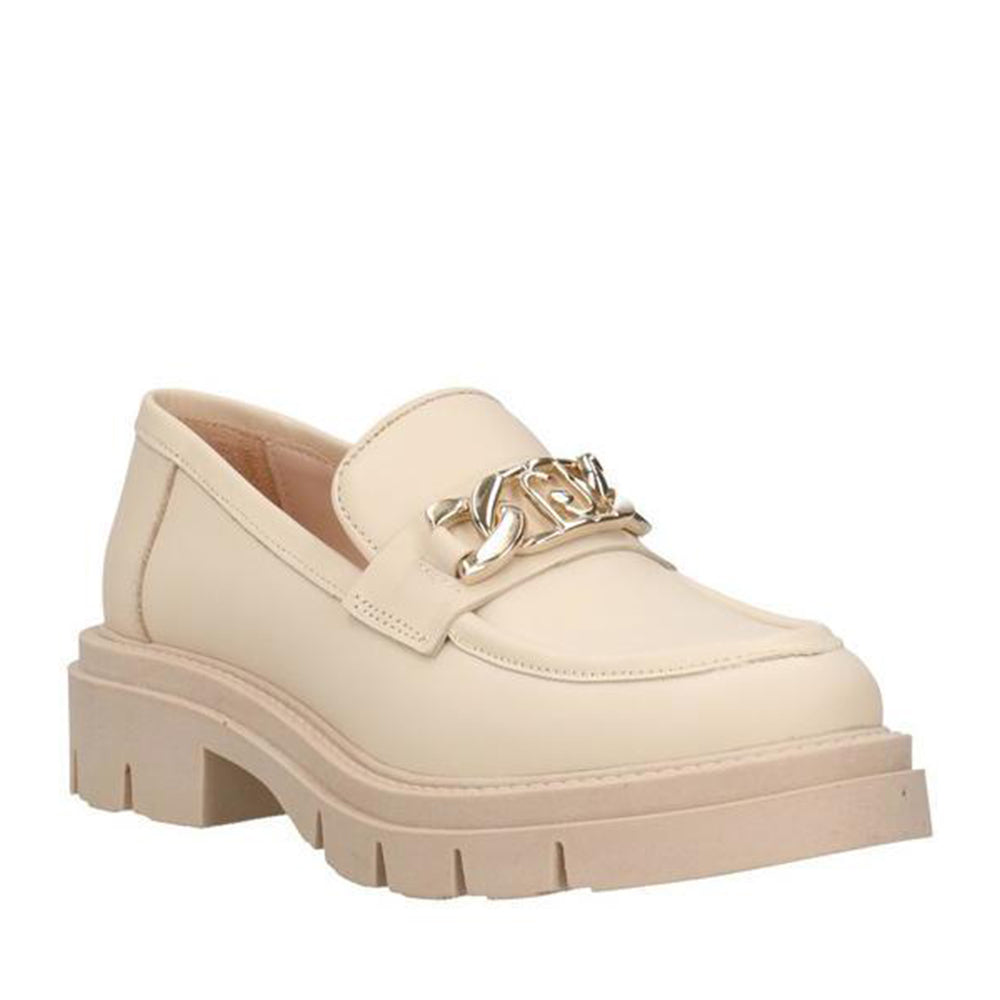 Scarpe Donna LIU JO Miranda 718 Mocassino Platform in Pelle color Burro