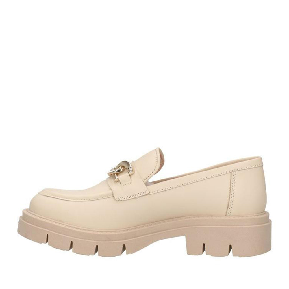 Scarpe Donna LIU JO Miranda 718 Mocassino Platform in Pelle color Burro