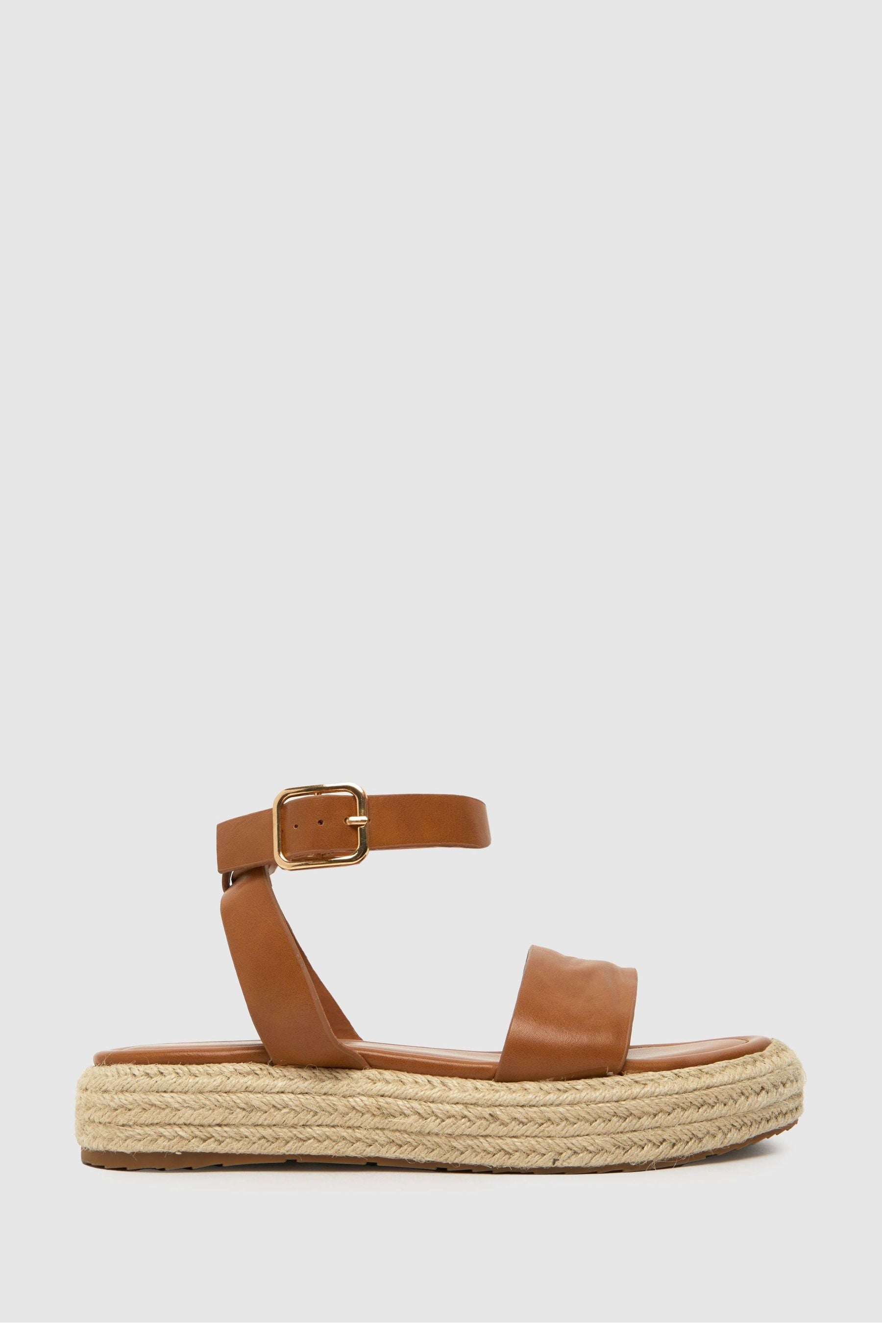 Schuh - Marrone stile espadrillas basse - Sandali