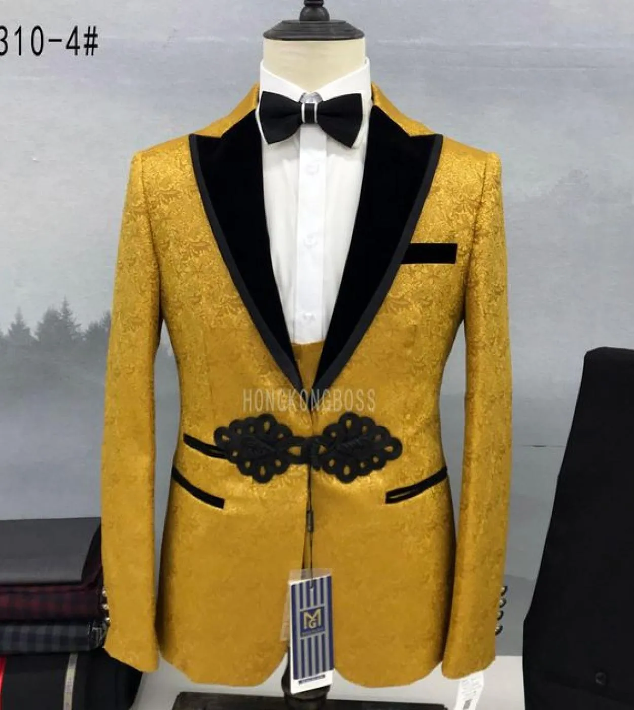 Set da 3 pezzi da uomo Abito da sposo Cappotto Gilet  2022 Abito da sposa slim fit Business Casual Abito formale Blazer Giacca