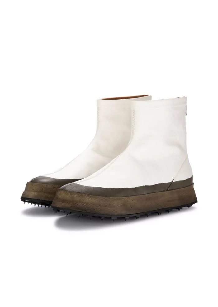 SHOTO | TRONCHETTI SNOW FIX PELLE BIANCO VERDE