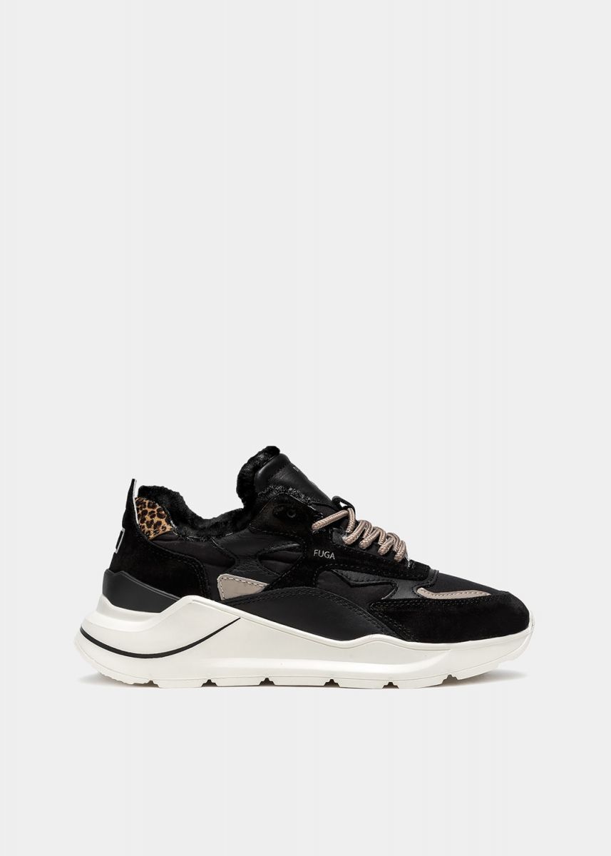 SNEAKERS Donna DATE W371-FG-NY-BK FUGA BLACK TEDDY
