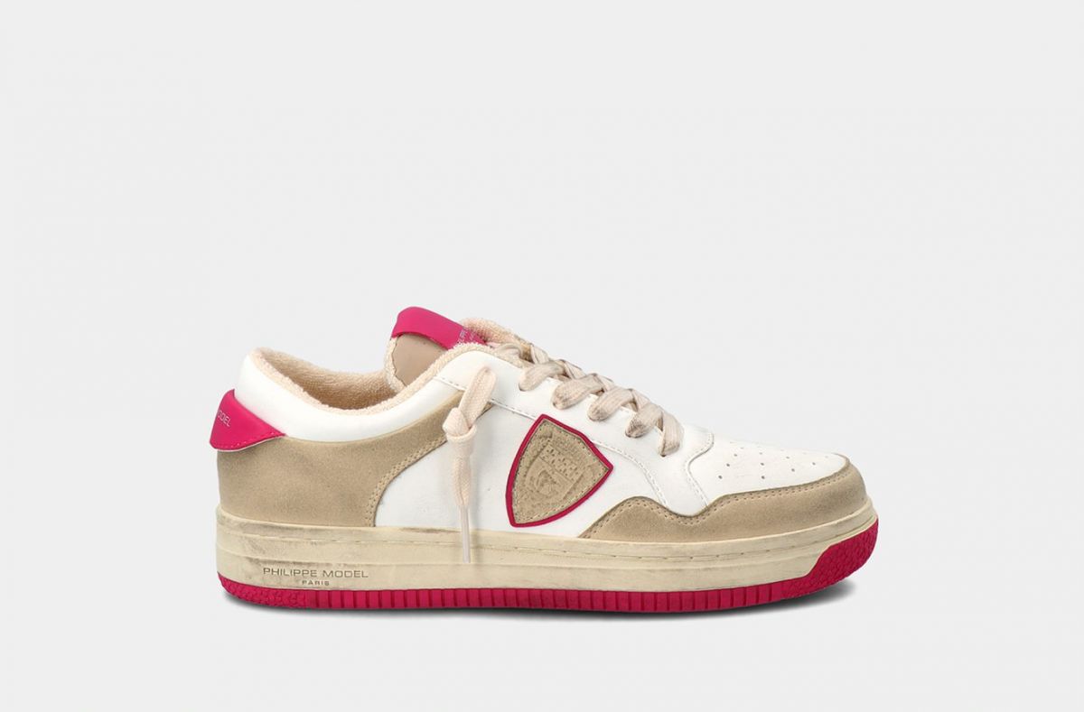 SNEAKERS Donna PHILIPPE MODEL PARIS LYLD CX04 - LYON BLANC FUCSIA