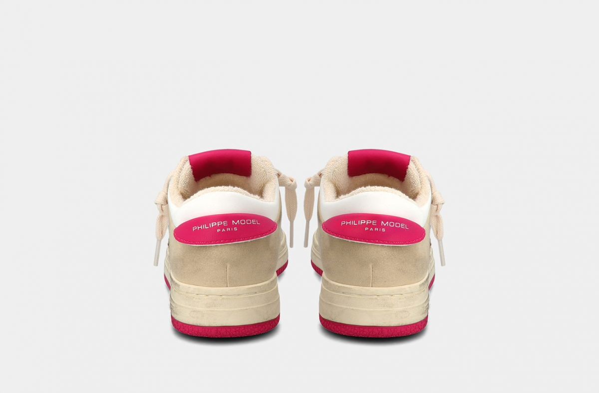 SNEAKERS Donna PHILIPPE MODEL PARIS LYLD CX04 - LYON BLANC FUCSIA