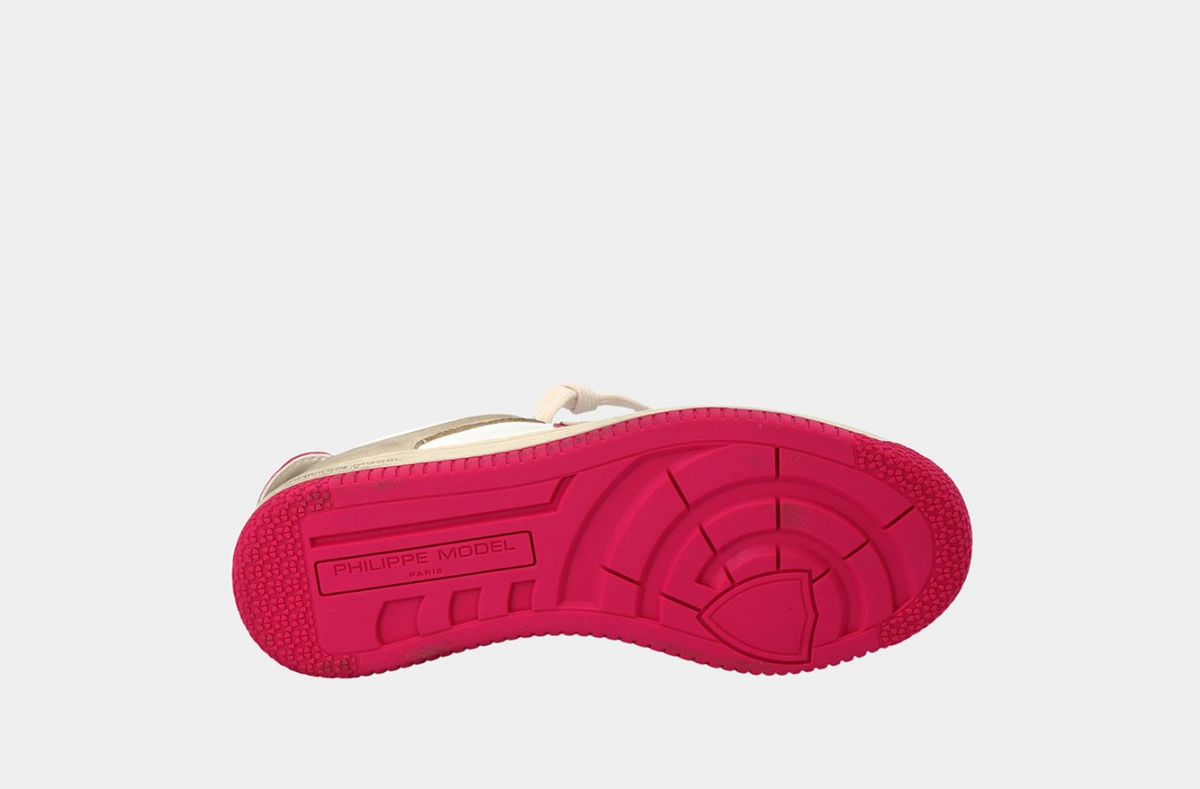SNEAKERS Donna PHILIPPE MODEL PARIS LYLD CX04 - LYON BLANC FUCSIA