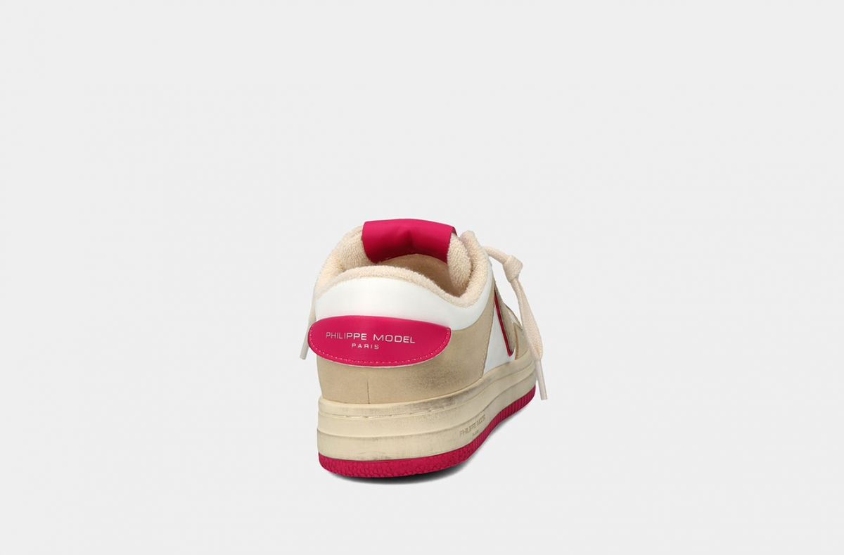 SNEAKERS Donna PHILIPPE MODEL PARIS LYLD CX04 - LYON BLANC FUCSIA