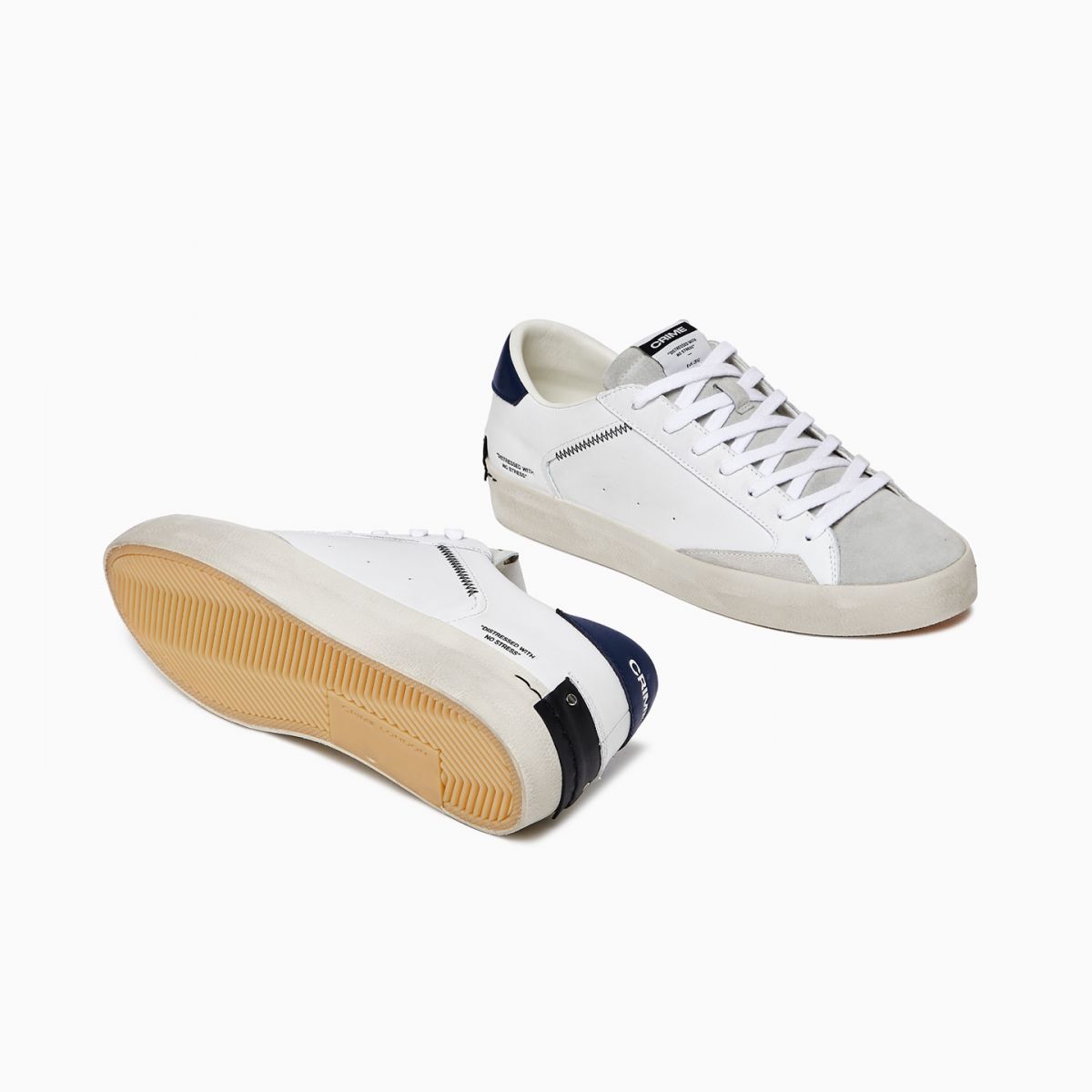 SNEAKERS Uomo CRIME LONDON DISTRESSED 17004 PP6 WHITE/SKY
