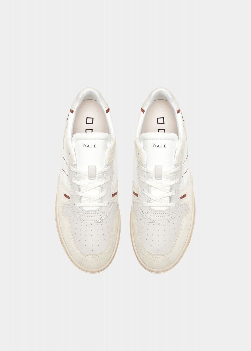 SNEAKERS Uomo DATE M401-C2-NY-WI - COURT 2.0 WHITE RED