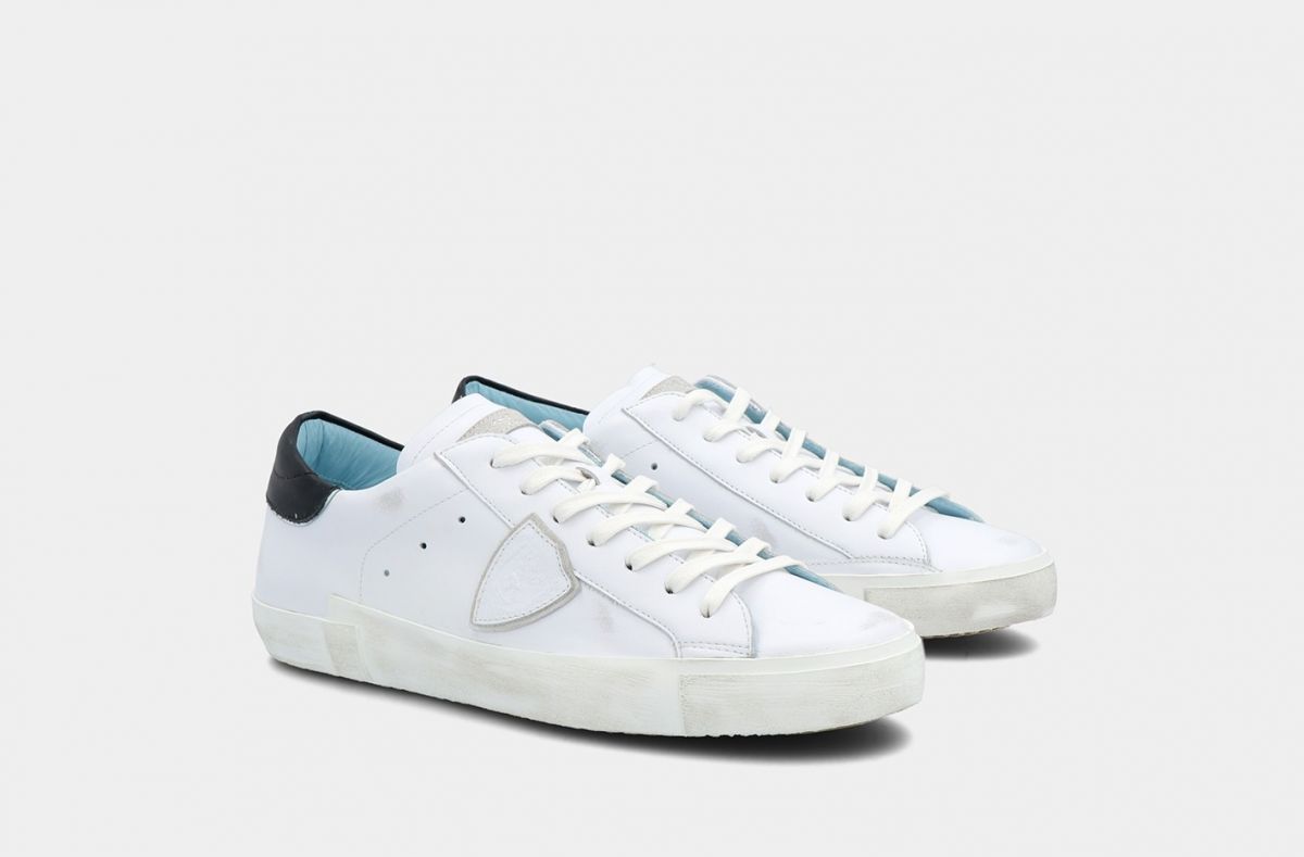 SNEAKERS Uomo PHILIPPE MODEL PARIS PRLU V022 PARIS X VEAU BLANC - NOIR