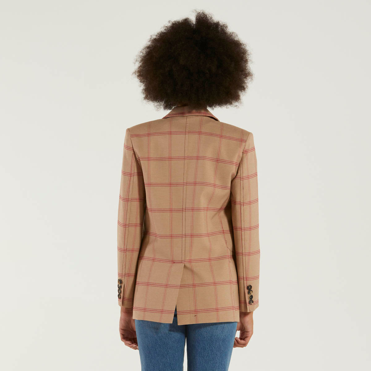 Solotre blazer monopetto cammello