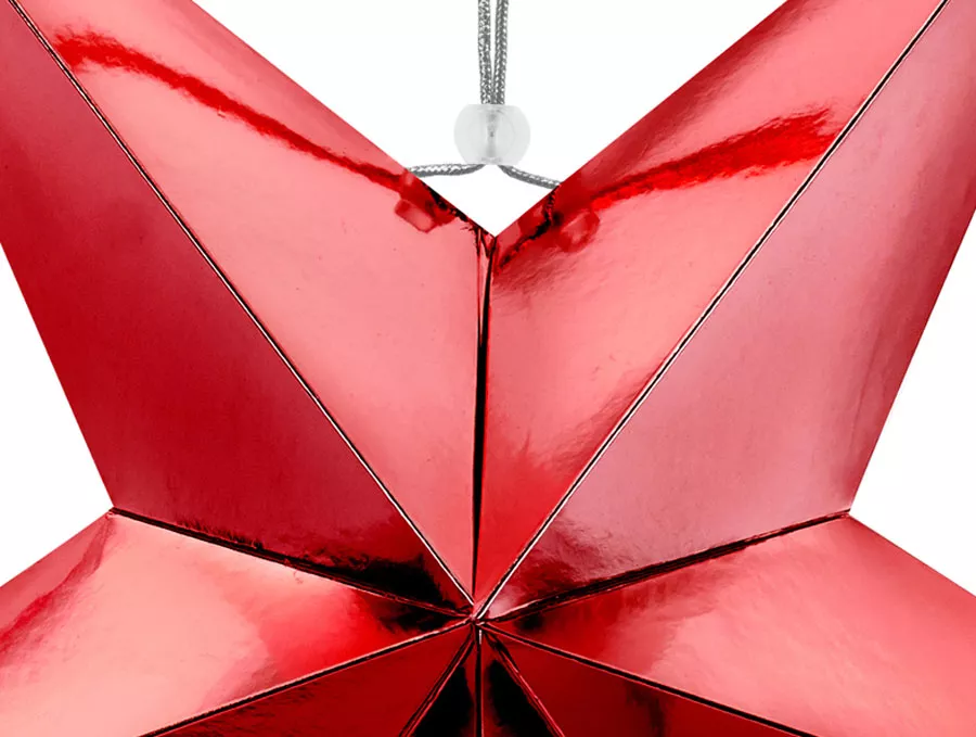 Stella di Natale 3D rossa 70 cm