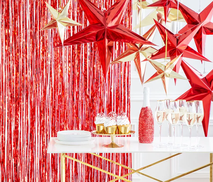 Stella di Natale 3D rossa 70 cm