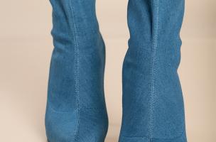 Stivaletti con tacco alto, blu