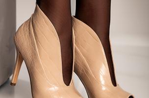 Stivaletti con tacco Betera, beige