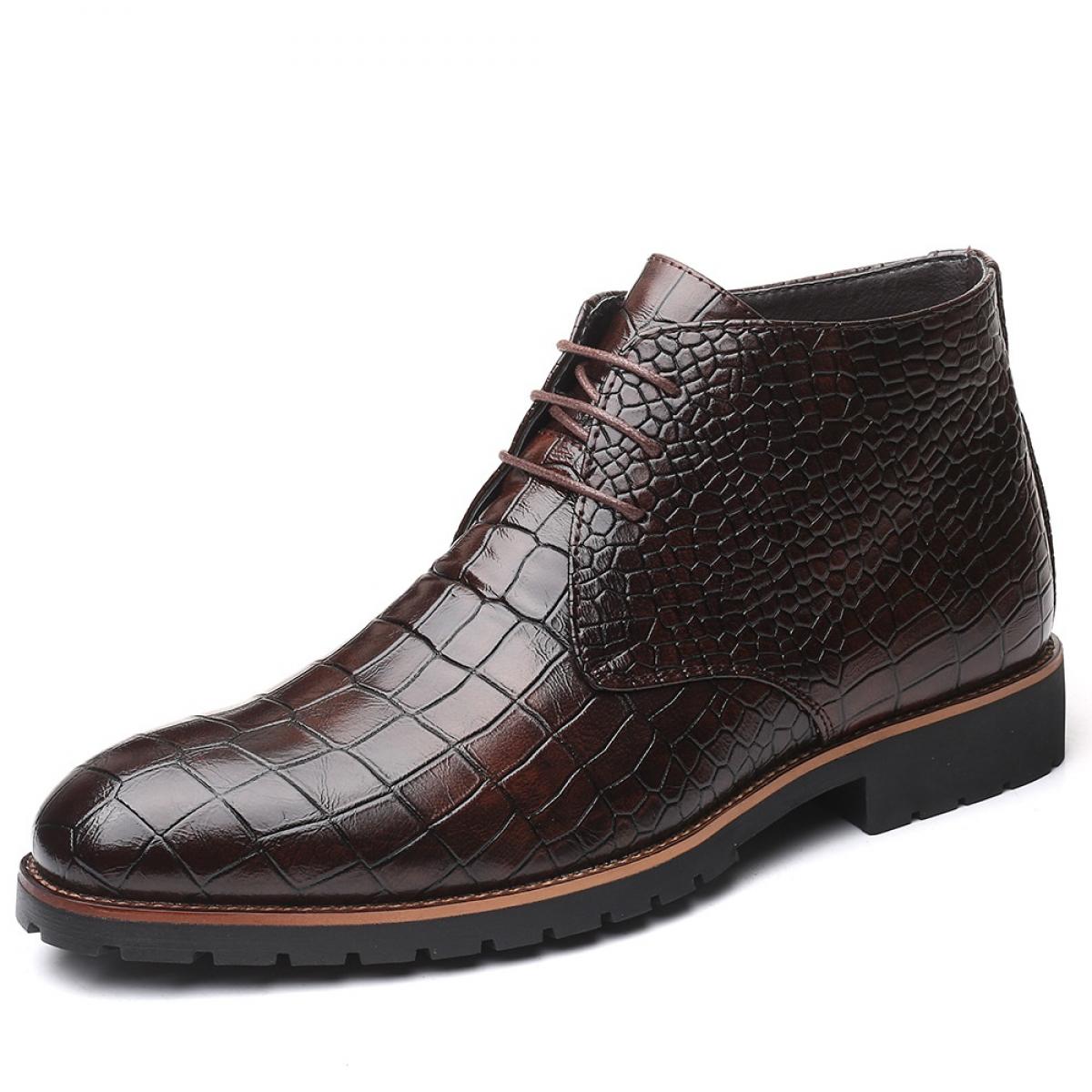 Stivaletti moda uomo stivaletti stringati in pelle di coccodrillo stivaletti Martin stivaletti uomo scarpe casual appartamenti a