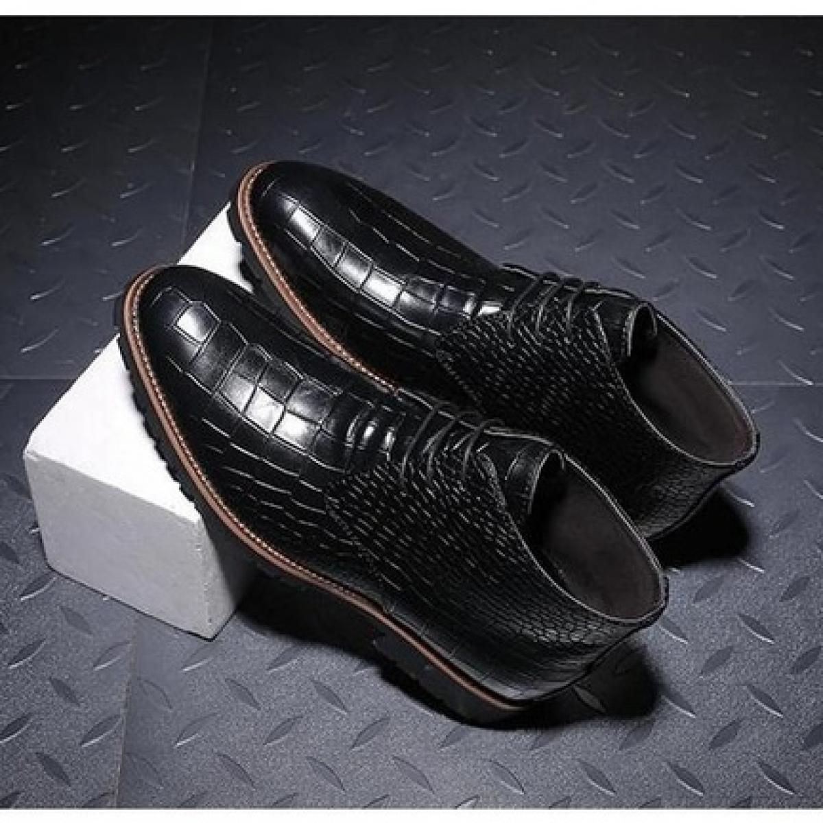 Stivaletti moda uomo stivaletti stringati in pelle di coccodrillo stivaletti Martin stivaletti uomo scarpe casual appartamenti a