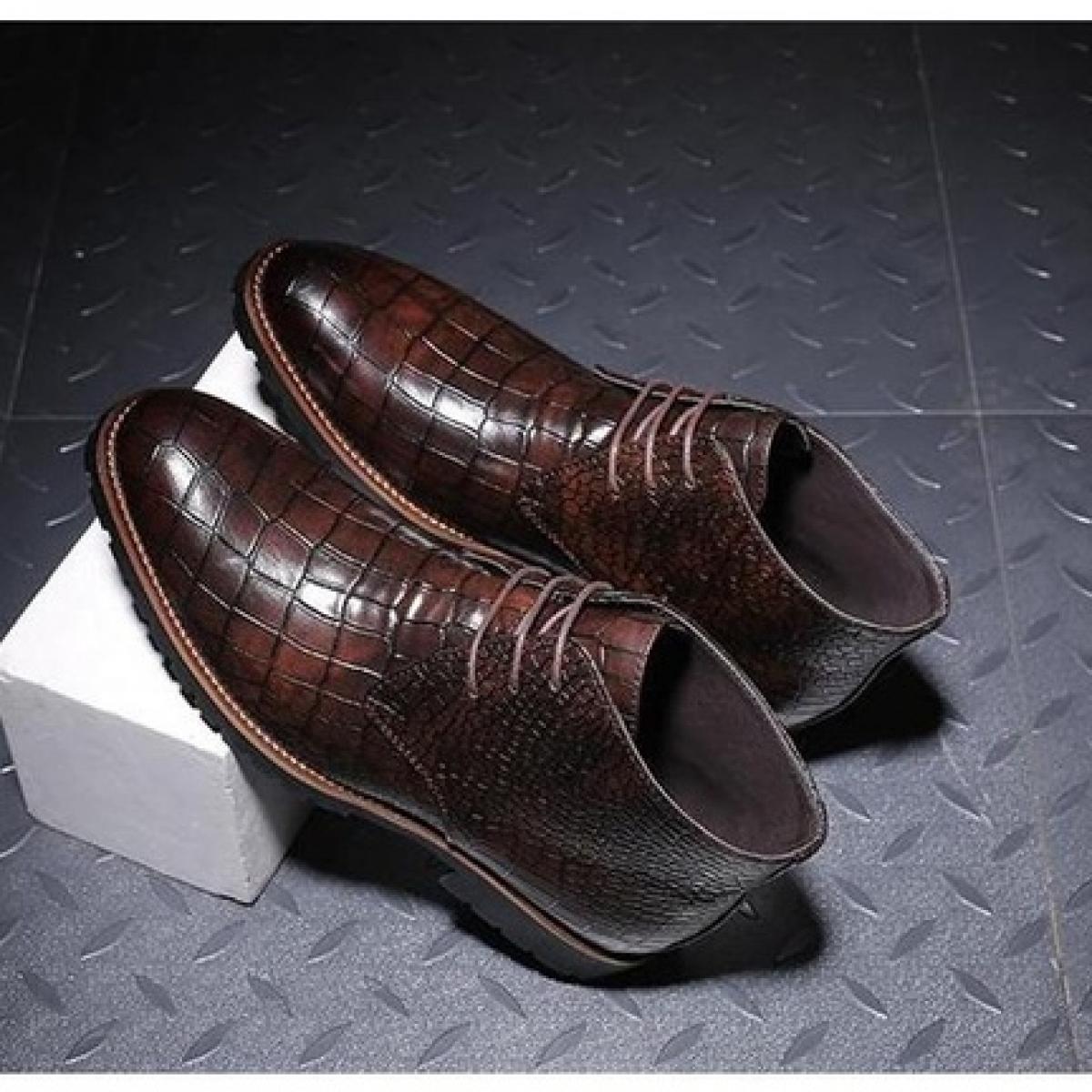 Stivaletti moda uomo stivaletti stringati in pelle di coccodrillo stivaletti Martin stivaletti uomo scarpe casual appartamenti a