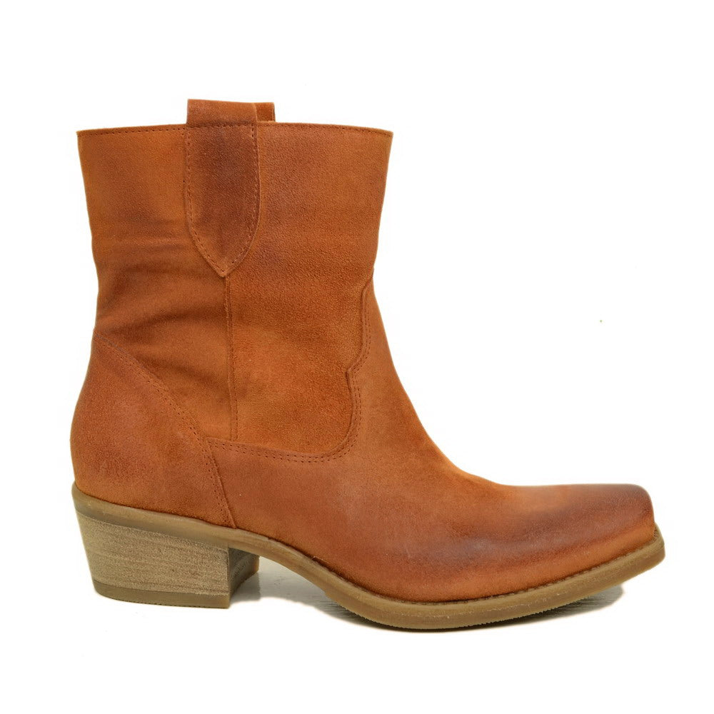 Stivaletti Texani Donna Cuoio Camoscio Made in Italy