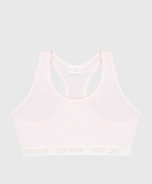 Story Loris Top rosa baby con logo 25379816