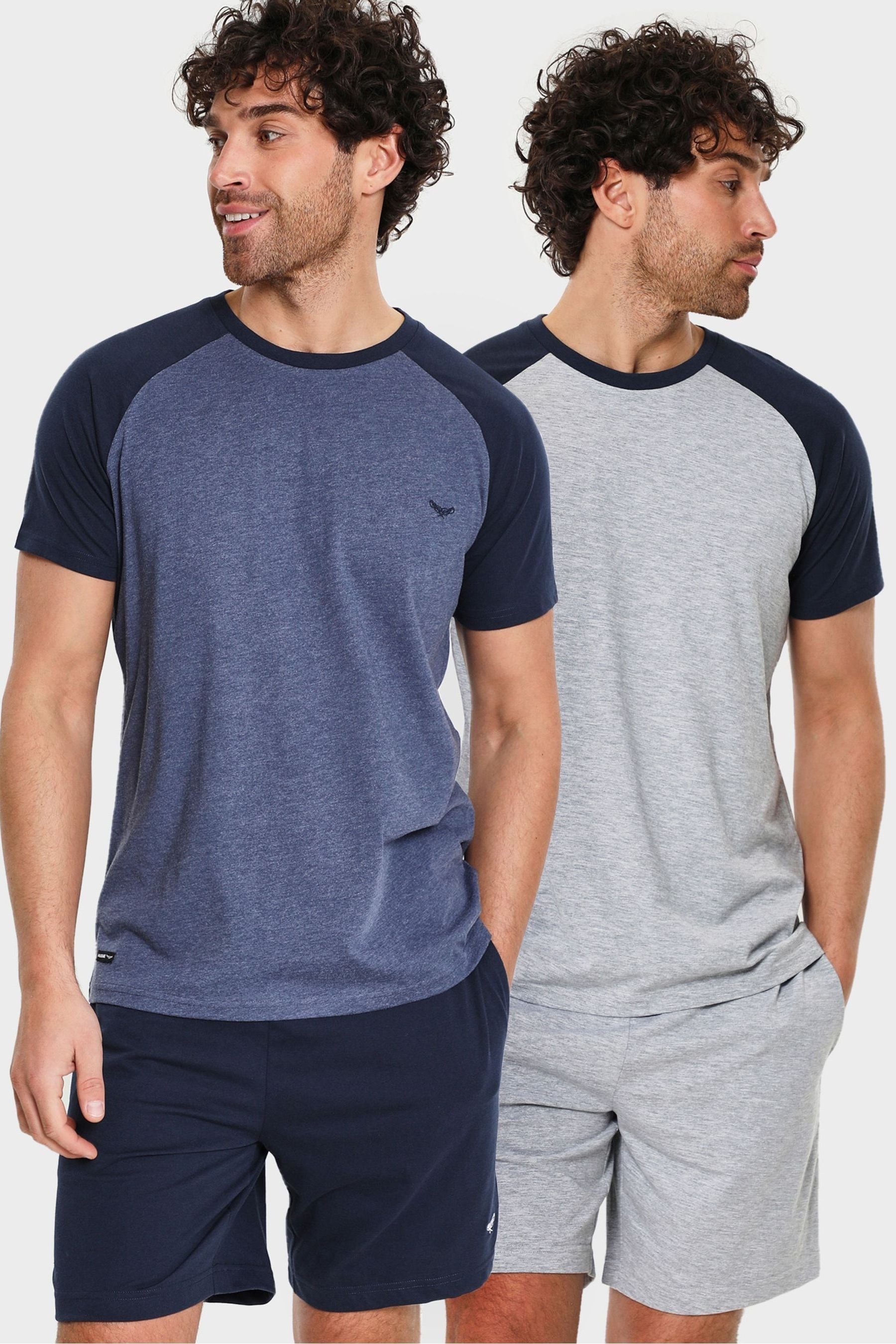 Threadbare Manica corta - Completo pigiama con Blend in cotone 2 Confezione