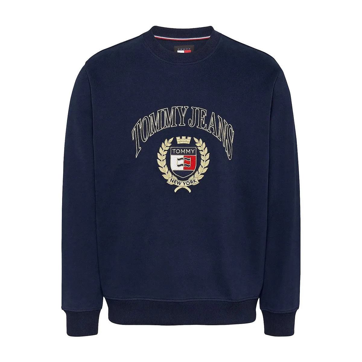      TOMMY JEANS FELPA GIROCOLLO LOGO RICAMATO  