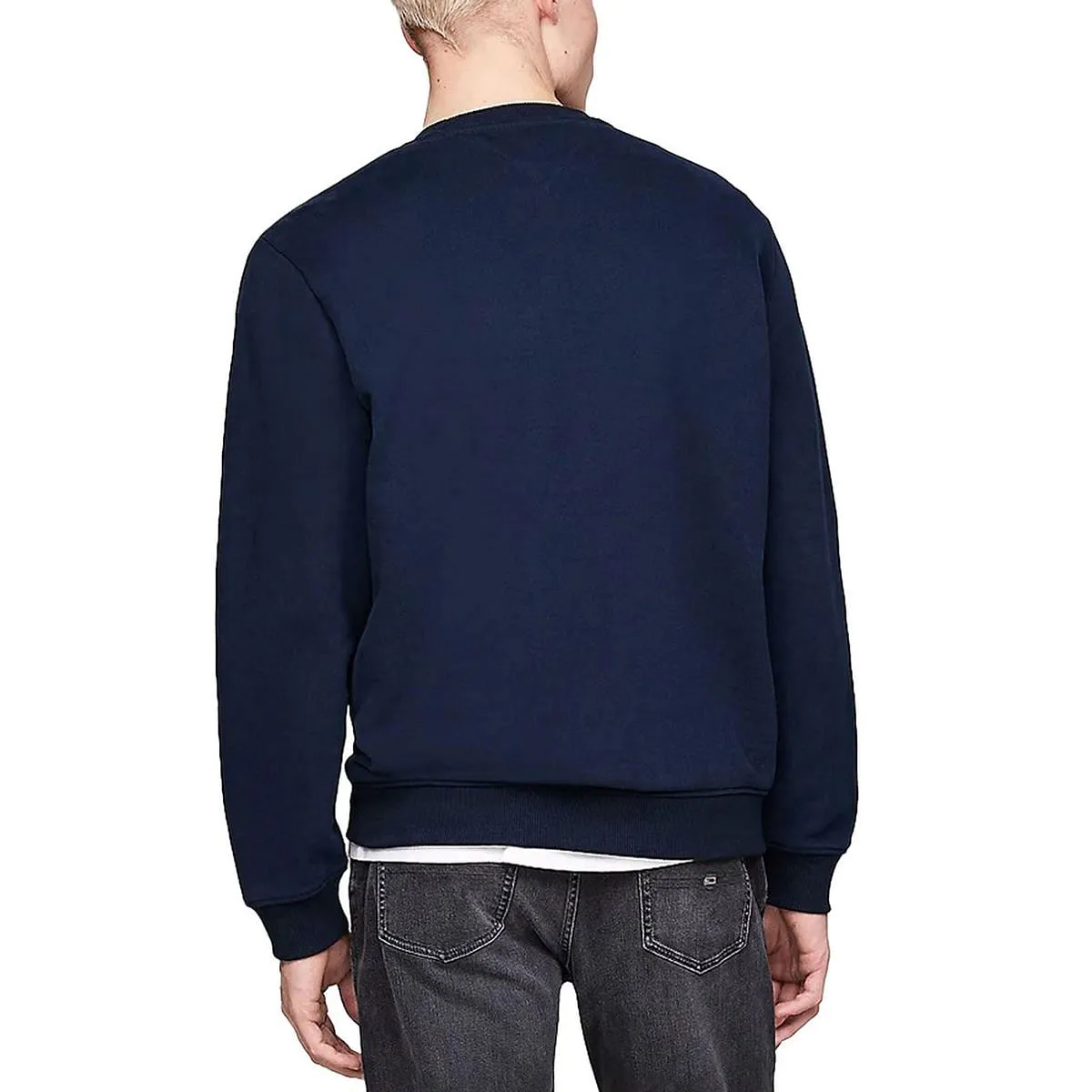      TOMMY JEANS FELPA GIROCOLLO LOGO RICAMATO  