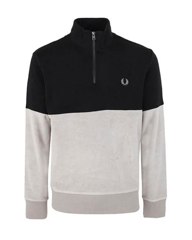 Towelling Panel Half Zip  Felpa 2 Colori