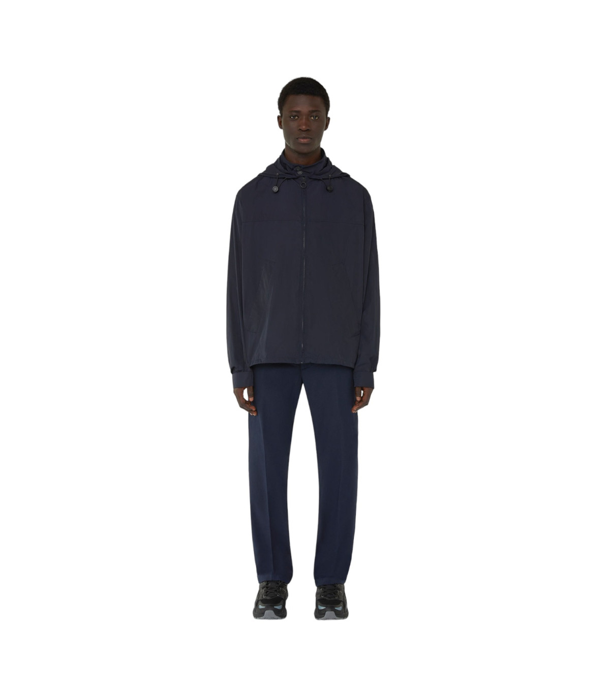Trussardi Uomo Giacca Leggera Con Cappuccio Soft Nylon