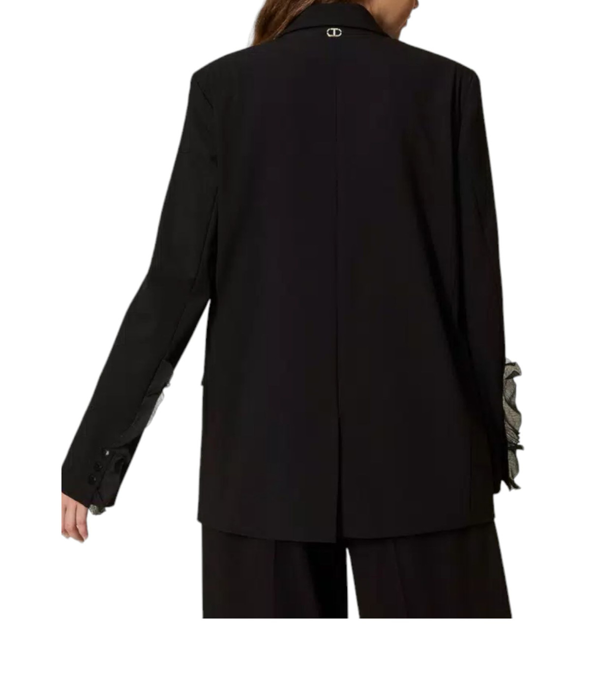 Twinset Donna Giacca Blazer Monopetto Con Rouches