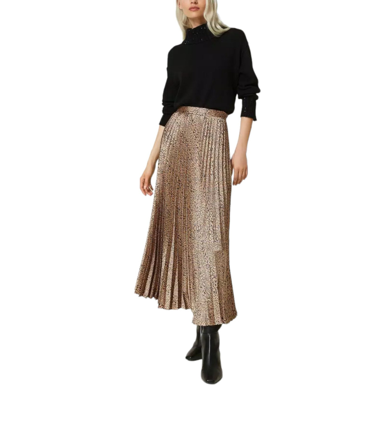 Twinset Donna Gonna Lunga Plisse' Stampata