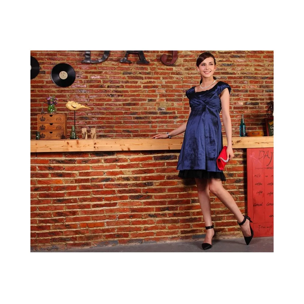 Vestito Cerimonia Premaman Allattamento in Chambray