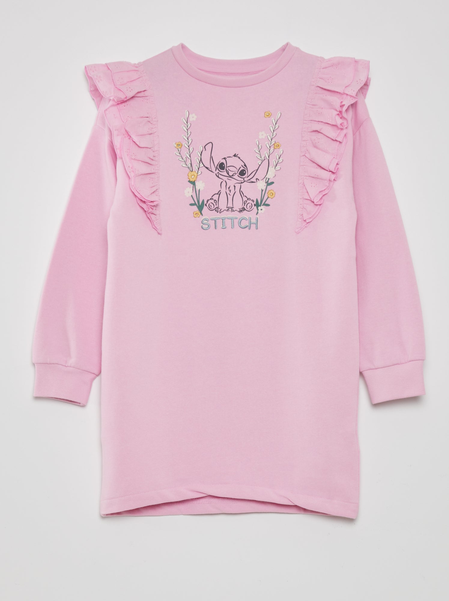 Vestito con maniche con volant 'Stitch' - ROSA