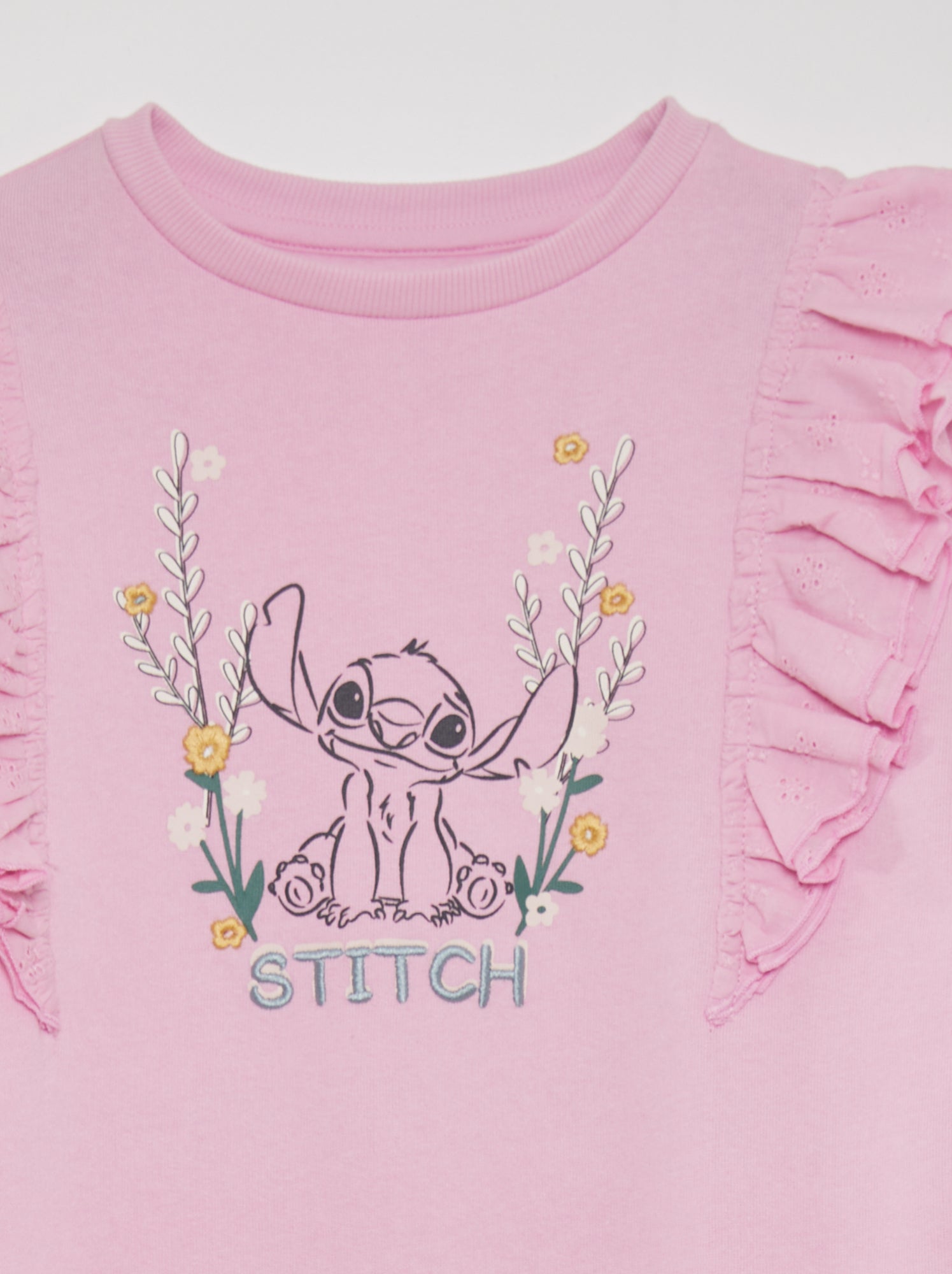 Vestito con maniche con volant 'Stitch' - ROSA