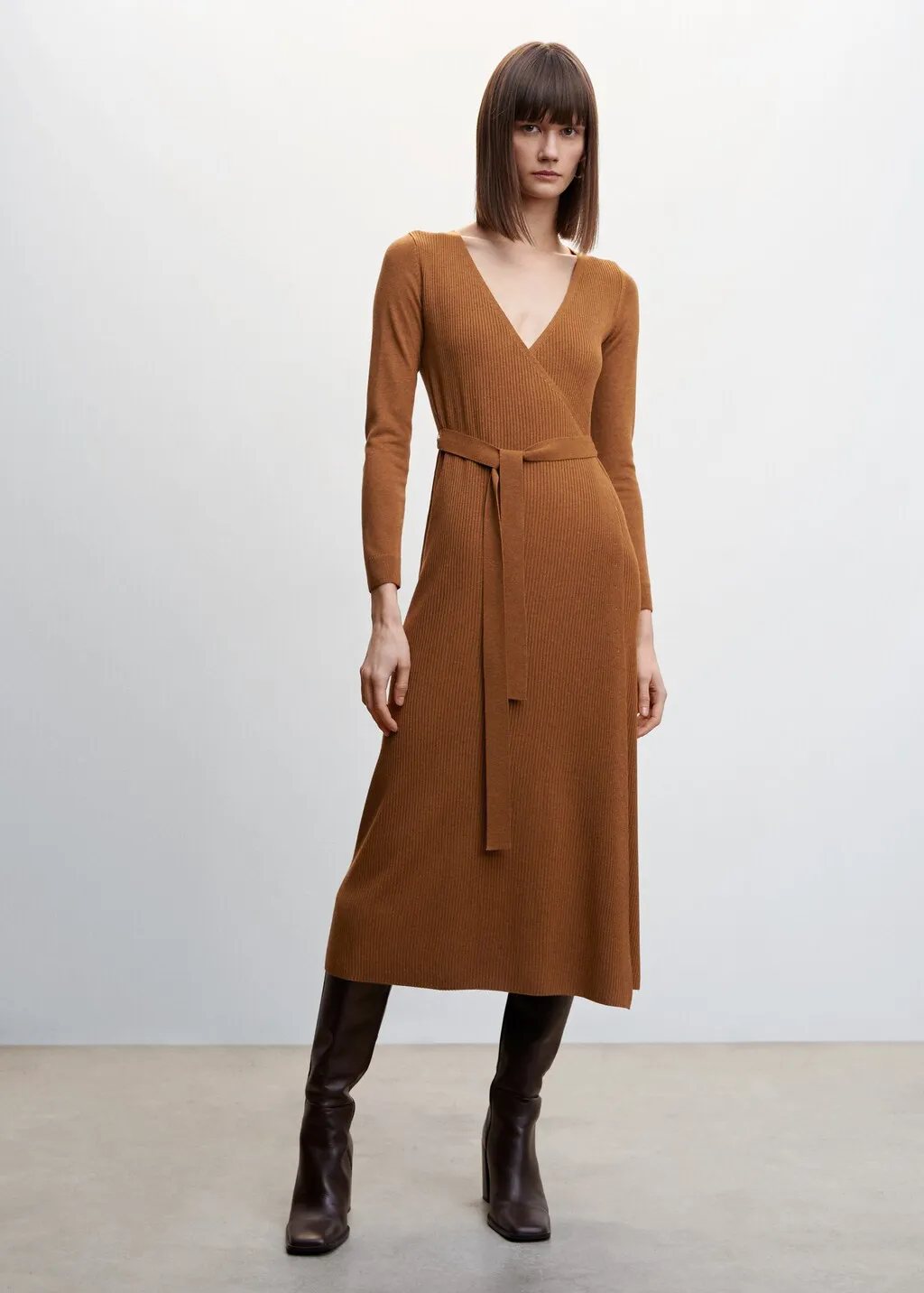 Vestito maglia fiocco