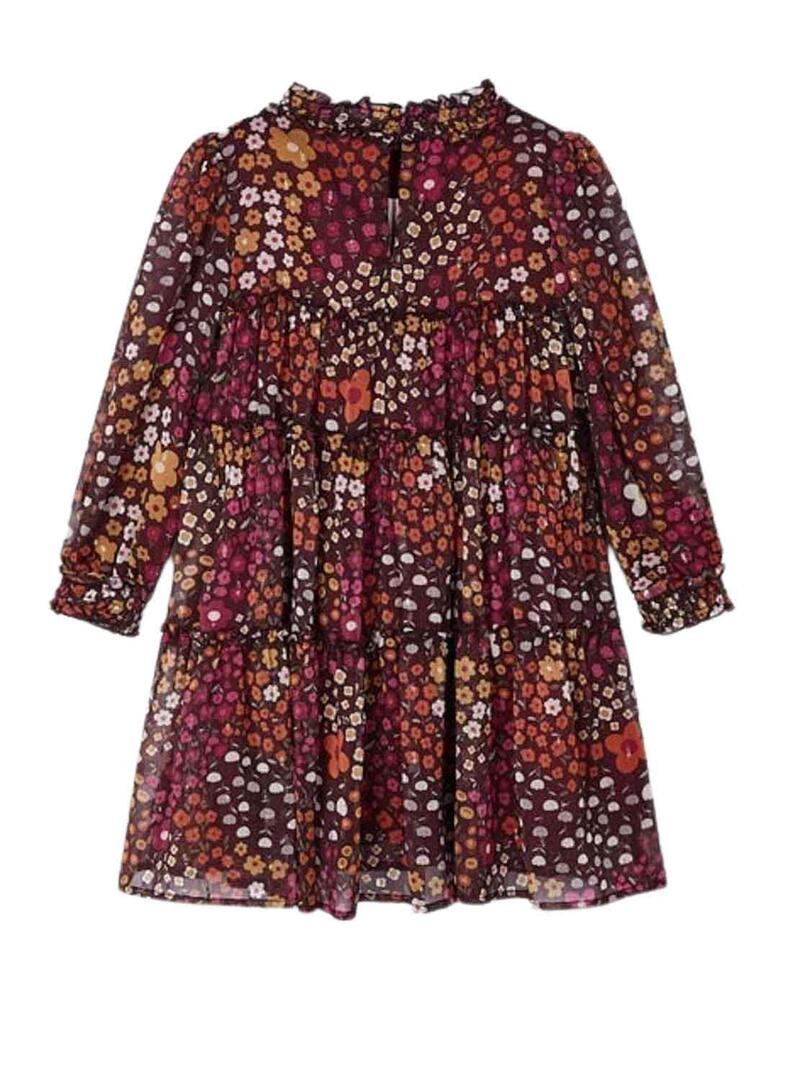 Vestito Mayoral Gasa Estampada Rosa per Bambina